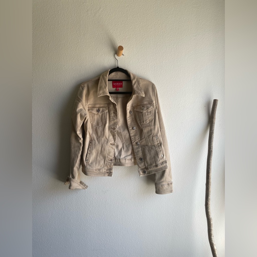 Guess Light Khaki Jean Jacket SIZE M